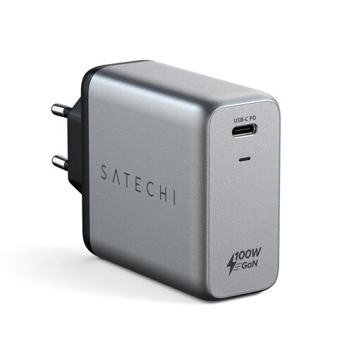 Зарядное устройство Satechi 100W Charger с технологией GaN Power, серый космос.
