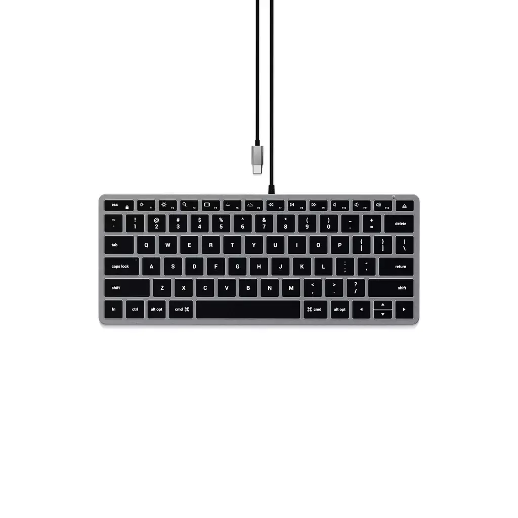 Клавиатура Satechi Slim W1 USB-C Wired Keyboard-RU Рус, серый космос