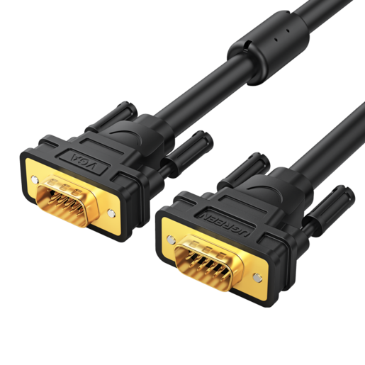 Кабель UGREEN VG101 VGA Male to Male Cable, 20 м, черный