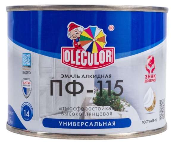 Краска Olecolor ПФ-115 голубая 1,8кг