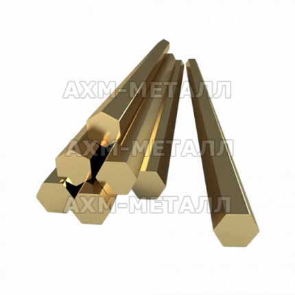 Шестигранник бронзовый БрБ2 5 мм ТУ 48-21-289-73 ООО АХМ-Металл