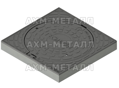 Квадратный люк тип Т (С250)-Д-7.8.2-60 с бетонным основанием ООО АХМ-Металл