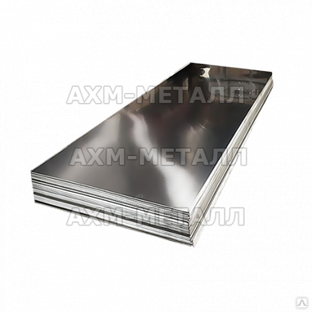 Лист нержавеющий холоднокатаный 0,5x1000x1000 BA+PE (зеркальный) AISI 430 (08Х17) ООО АХМ-Металл 