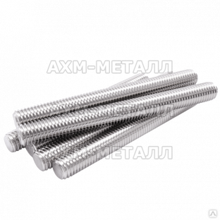 Шпилька DIN 976 А4-70 (AISI 316L) М12*1000 из нержавеющей стали (20 штук) ООО АХМ-Металл 