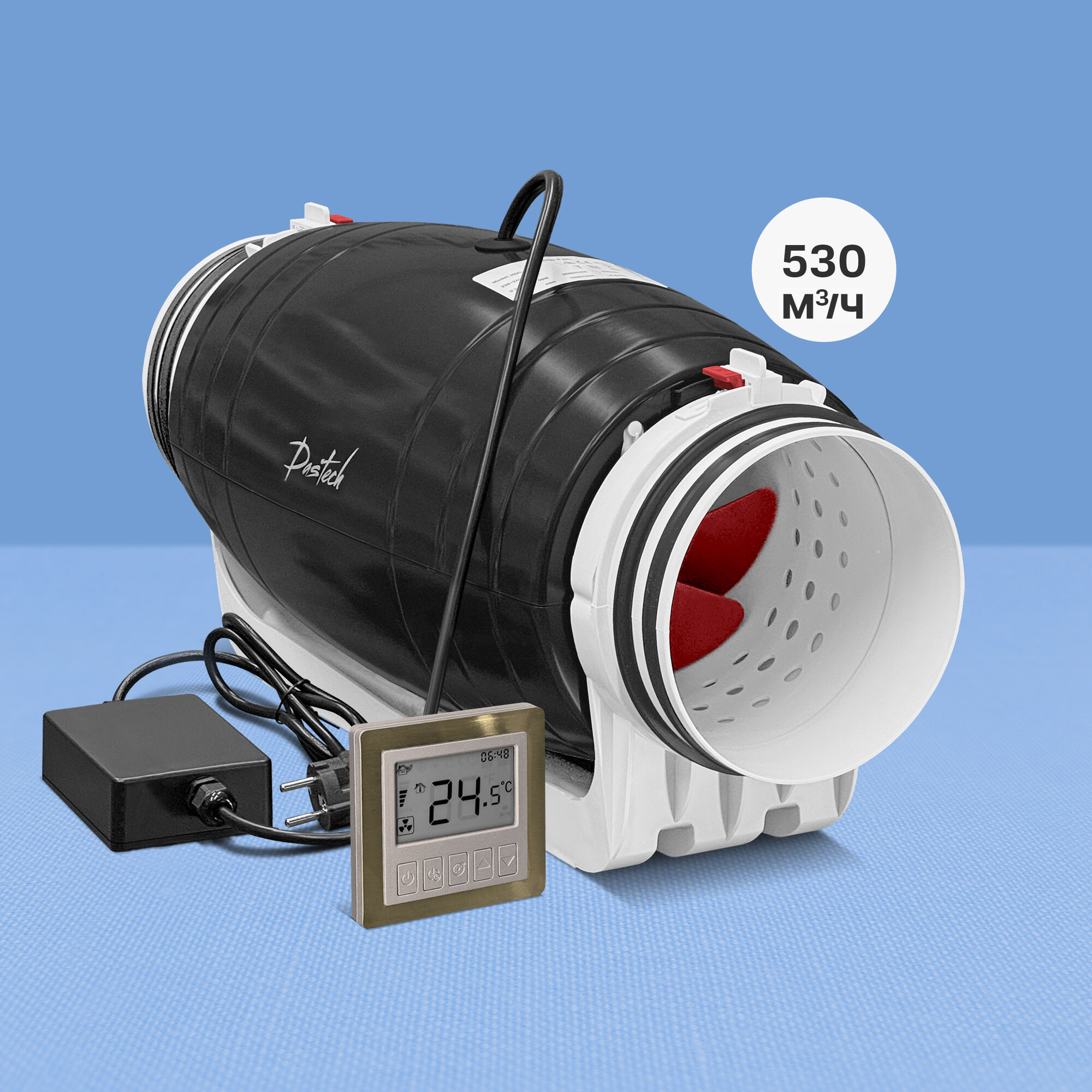 Канальный малошумный вентилятор Dastech HDD-150PMZC