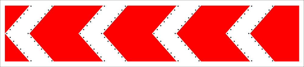 Светодиодный дорожный знак 1.34.2 «Направление поворота» 4 стрелки
