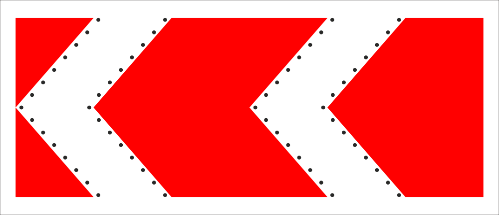Светодиодный дорожный знак 1.34.2 «Направление поворота» 2 стрелки