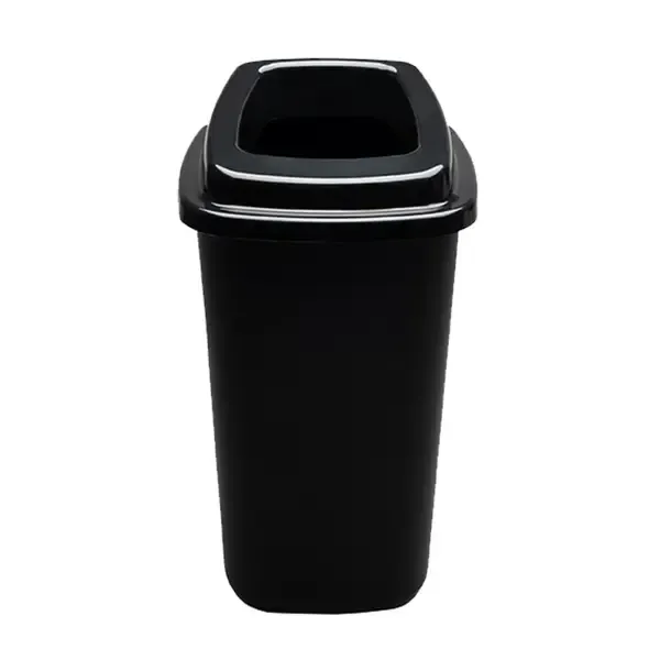 Контейнер для мусора 45 л PLAFOR Sort bin чёрный бак с черной крышкой